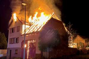 Gebäudebrand in Bieselsberg